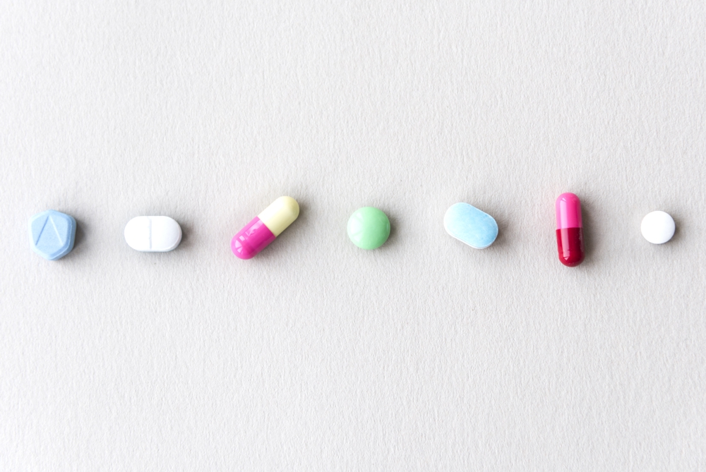 Medication: row of pills